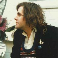 Jeremy Browning circa 1985 in Nick Drake pose with Witchseason brooch